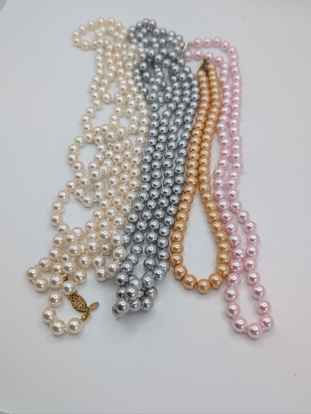 Glass Pearl Beaded Necklaces Lot of 4 - Picture 2 of 7